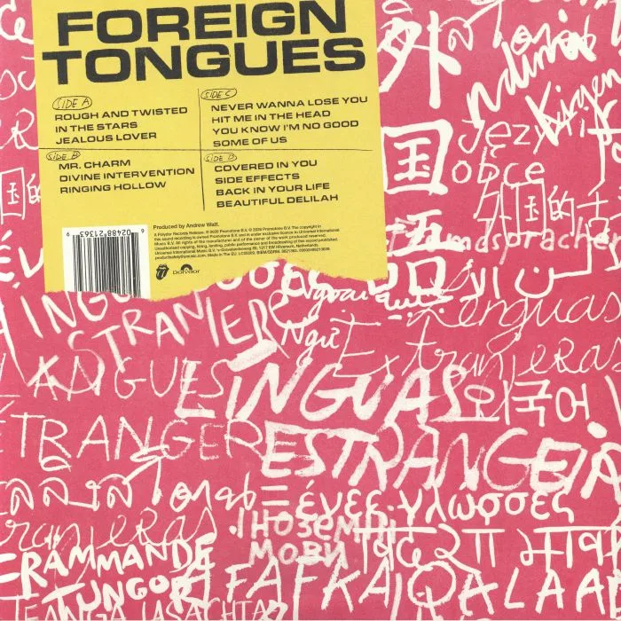 Обратная сторона обложки — The ROLLING STONES — Foreign Tongues
