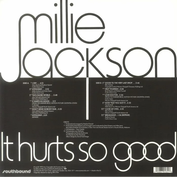 Back cover — Millie JACKSON — It Hurts So Good (reissue)