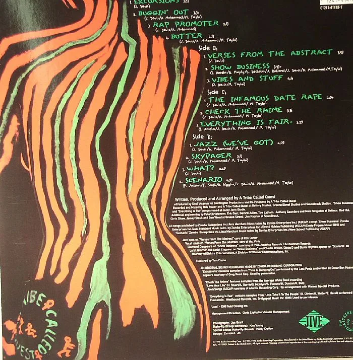 Back cover — A TRIBE CALLED QUEST — The Low End Theory