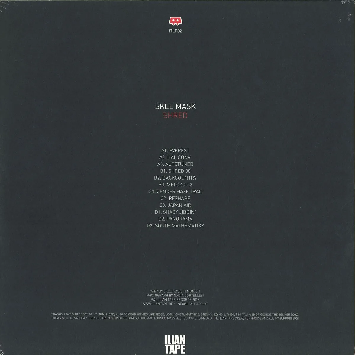 Back cover — Skee Mask — Shred 2x12"