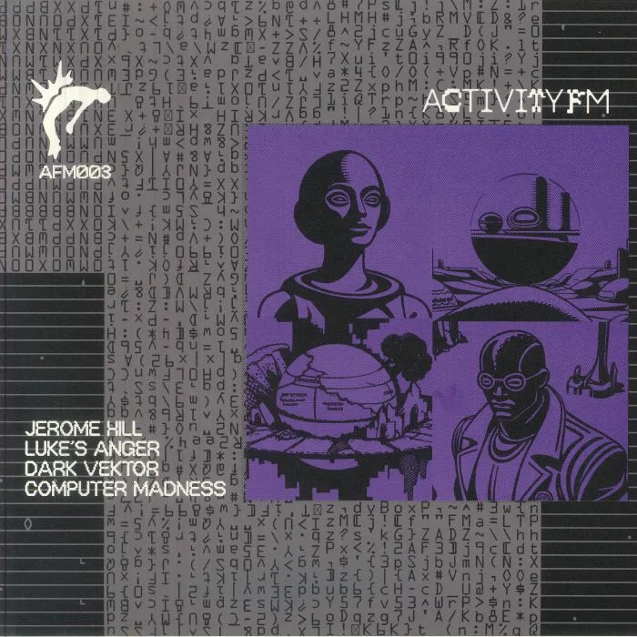Лицевая сторона обложки — Jerome HILL / LUKES ANGER / DARK VEKTOR / COMPUTER MADNESS — AFM 003