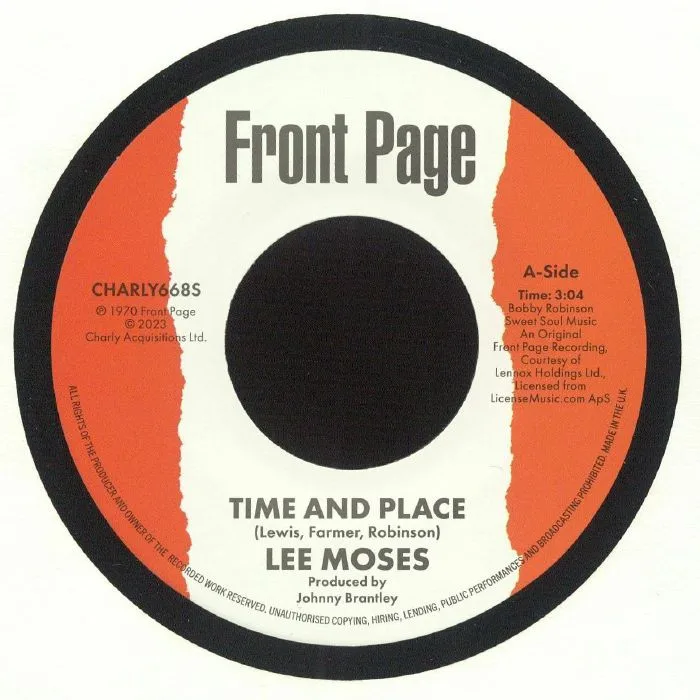 Front cover — Lee MOSES — Time & Place