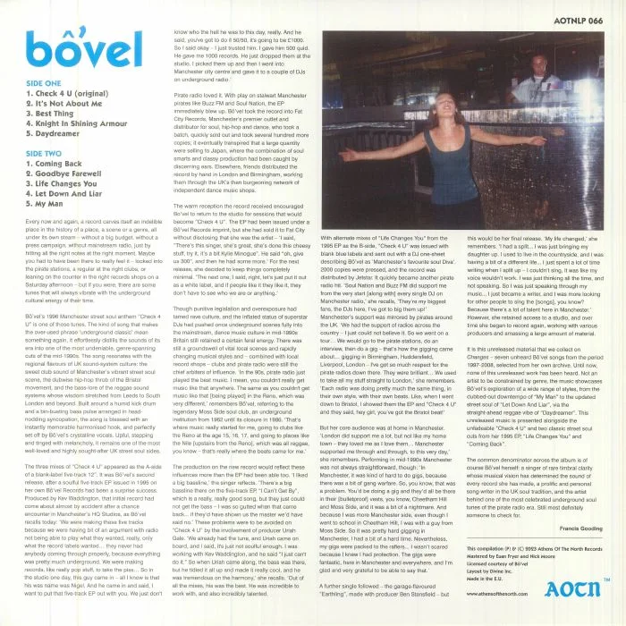 Back cover — BO'VEL — Changes