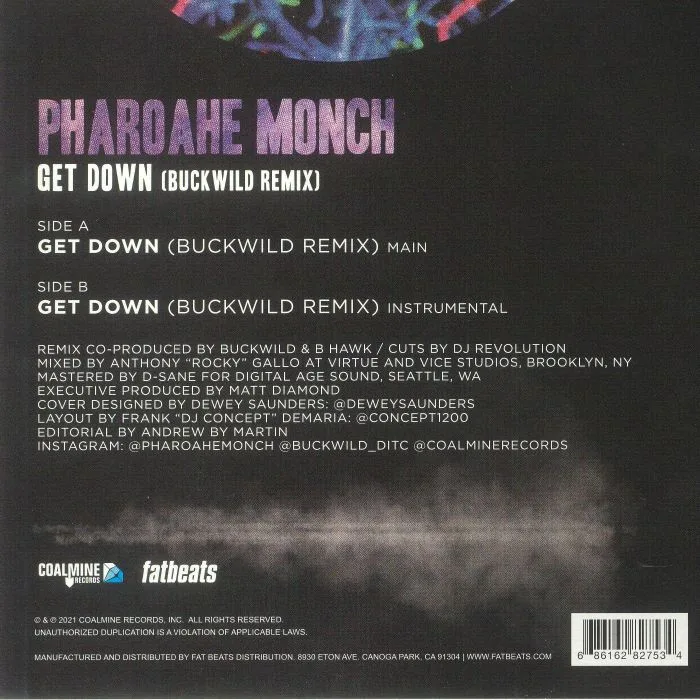 Back cover — PHAROAHE MONCH — Get Down (Buckwild remix) (reissue)