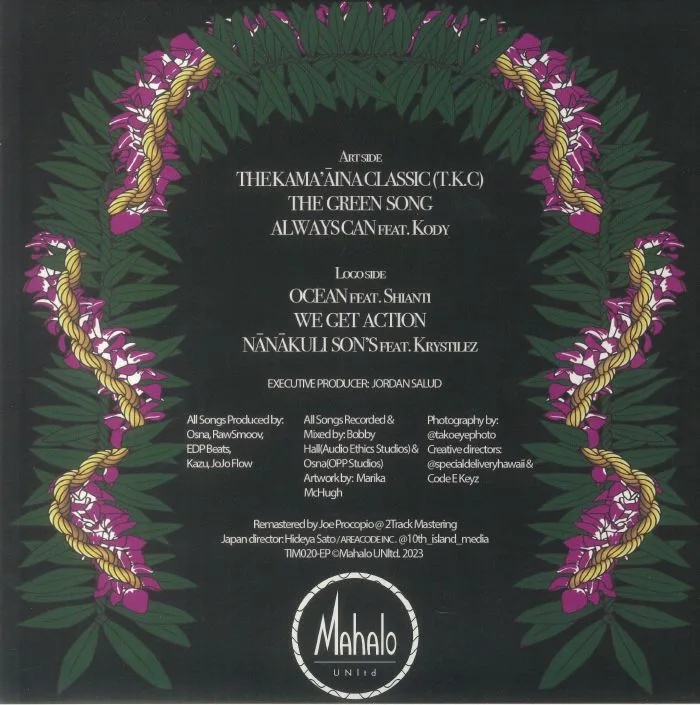 Back cover — IA — XV: The Kama'aina Classic Experience Album Sampler (Japanese Edition)