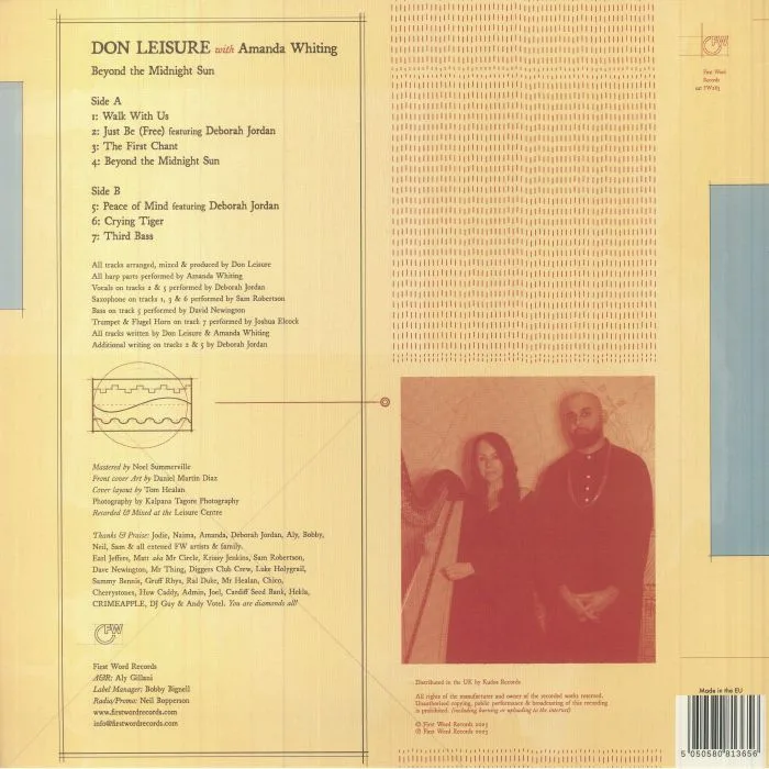 Back cover — DON LEISURE feat AMANDA WHITING — Beyond The Midnight Sun