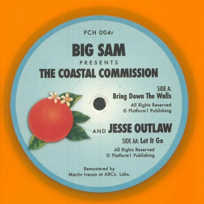 Front cover — BIG SAM presents THE COASTAL COMMISSION / JESSE OUTLAW — Bring Down The Walls