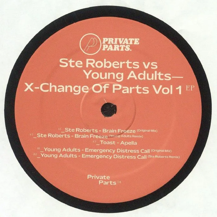 Обратная сторона обложки — Ste ROBERTS vs YOUNG ADULTS — X Change Of Parts Vol 1 EP