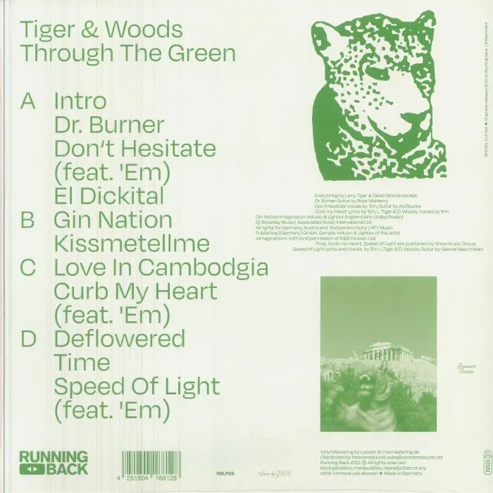 Back cover — TIGER & WOODS — Through The Green