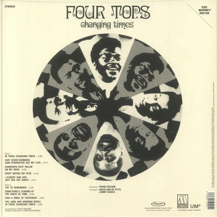 Обратная сторона обложки — FOUR TOPS — Changing Times (reissue)