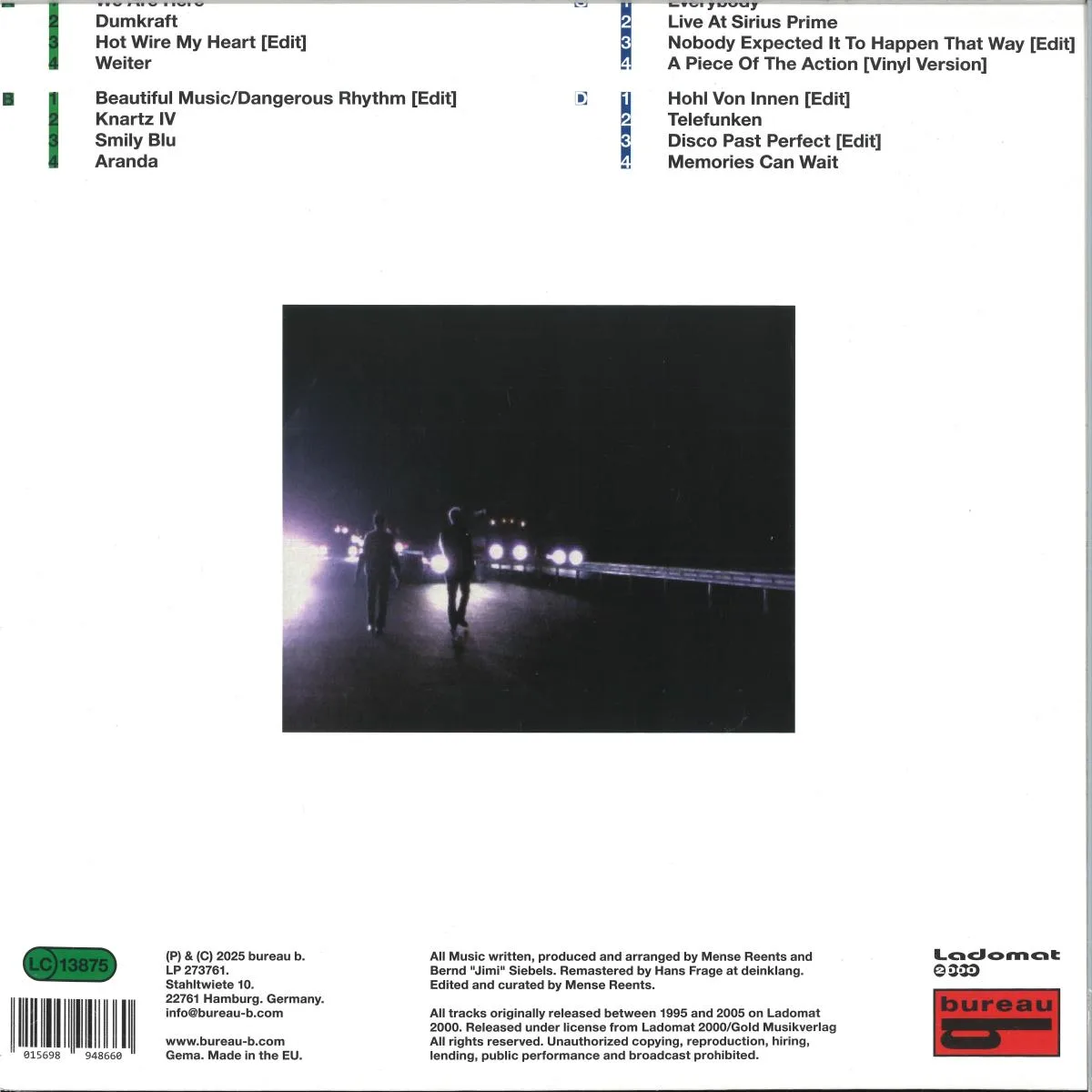 Back cover — Egoexpress — A PIECE OF THE ACTION (1995-2005) LP 2x12"
