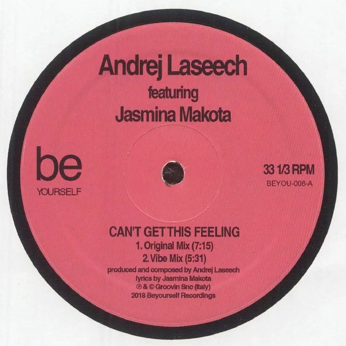 Front cover — Andrej LASEECH feat JASMINA MAKOTA — Can't Get This Feeling EP