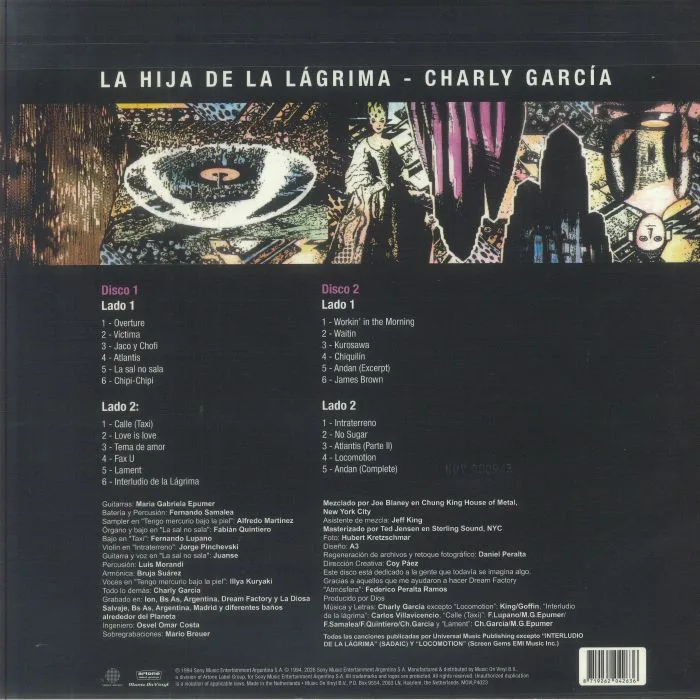 Back cover — Charly GARCIA — La Hija De La Lagrima (reissue)