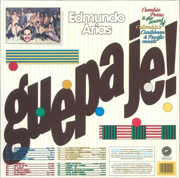 Back cover — Edmundo ARIAS — Guepa Je! Cumbia Porro & The Sound Of Colombia's Caribbean & Pacific Coasts