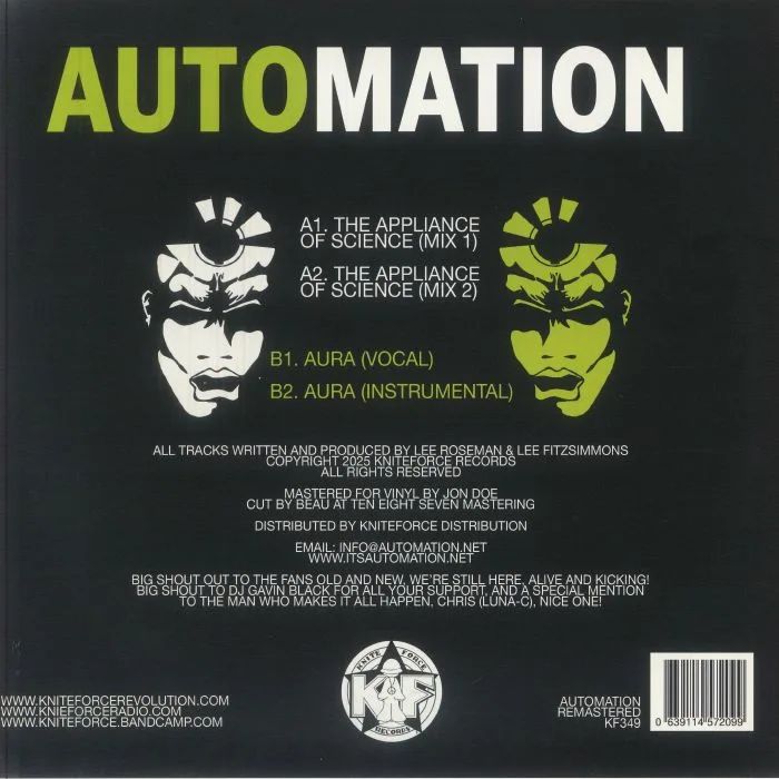 Back cover — AUTOMATION — The Appliance Of Science EP (remastered)