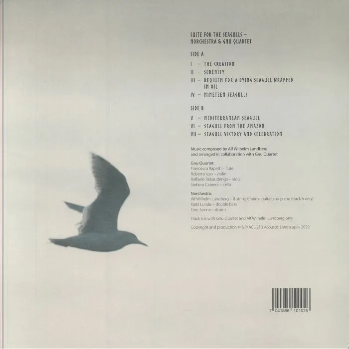 Back cover — NORCHESTRA / GNU QUARTET — Suite For The Seagulls