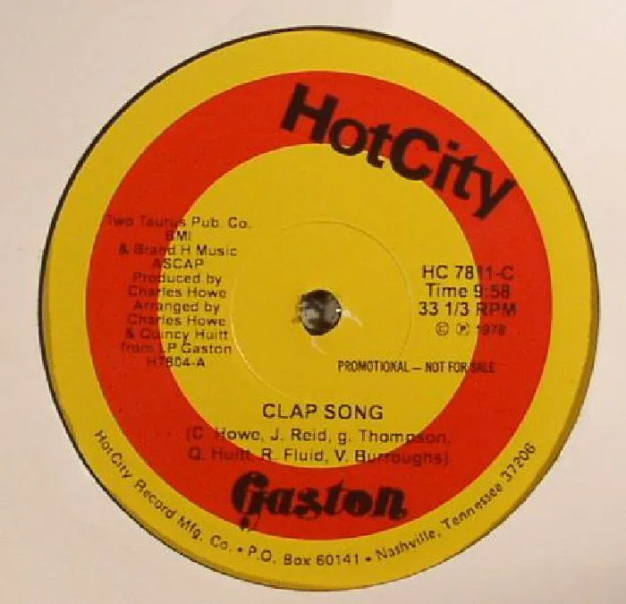 Обратная сторона обложки — GASTON — Clap Song