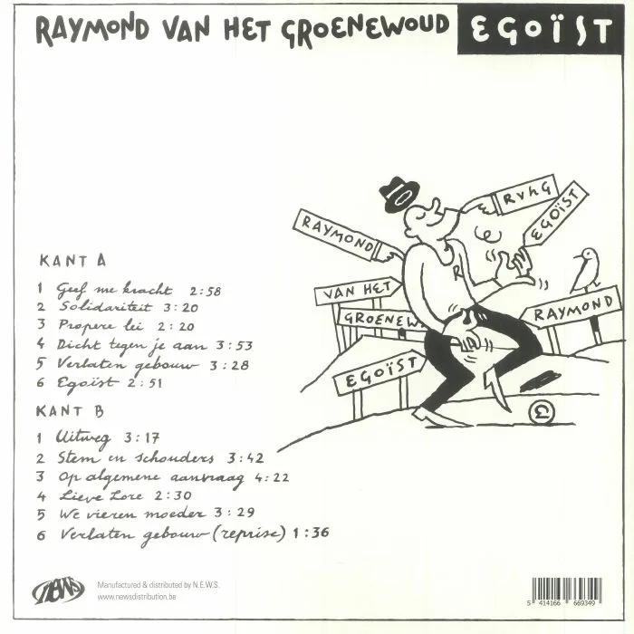 Обратная сторона обложки — Raymond VAN HET GROENEWOUD — Egost