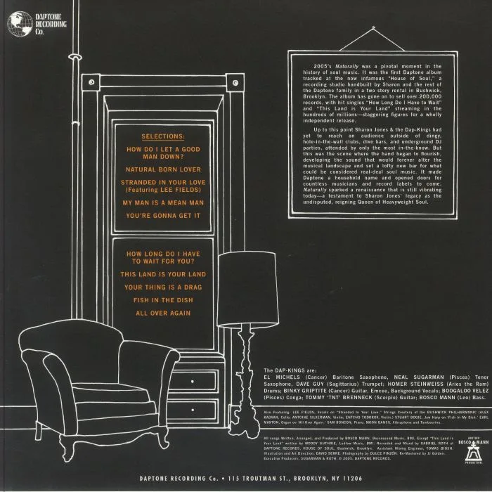 Back cover — Sharon JONES & THE DAP KINGS — Naturally (20th Anniversary Edition)