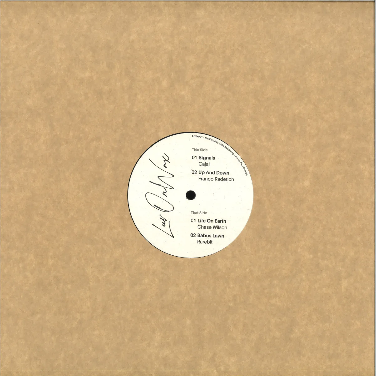 Back cover — Various — Luv On Wax 001