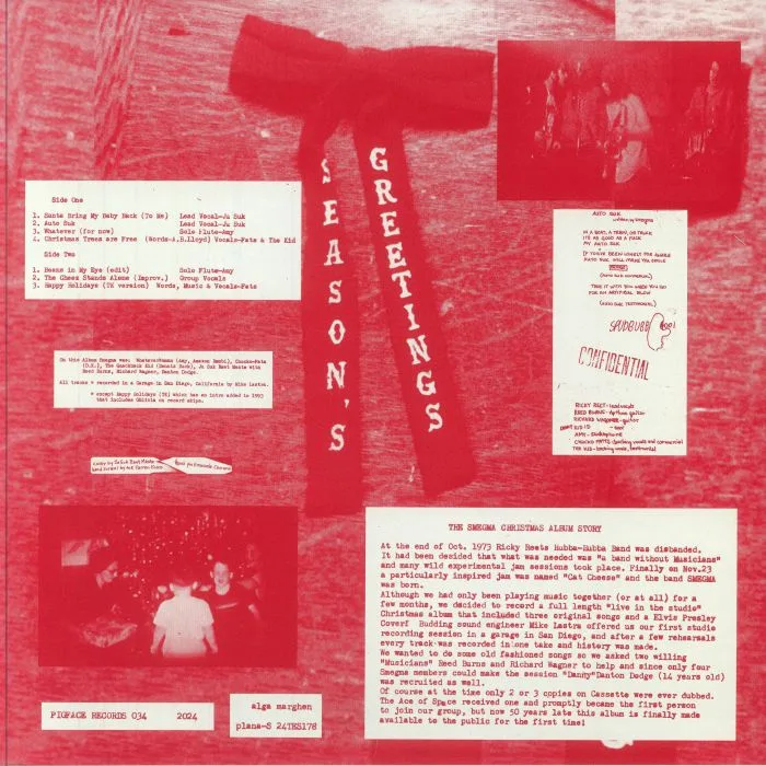 Обратная сторона обложки — SMEGMA — The Smegma Christmas Album