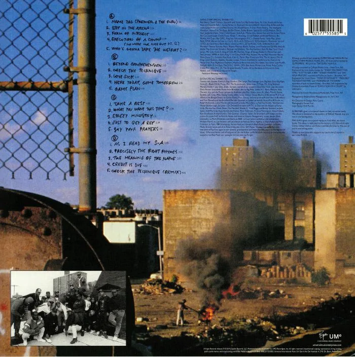 Back cover — GANG STARR — Step In The Arena (reissue)