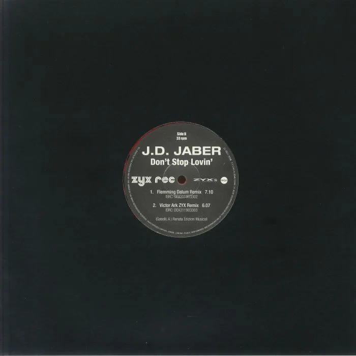 Back cover — JD JABER — Don't Stop Lovin' (reissue)