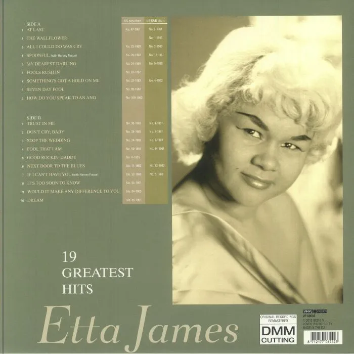 Обратная сторона обложки — Etta JAMES — At Last: 19 Greatest Hits