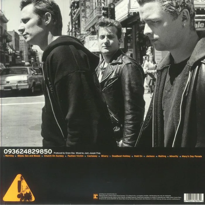 Back cover — GREEN DAY — Warning (25th Anniversary Edition)