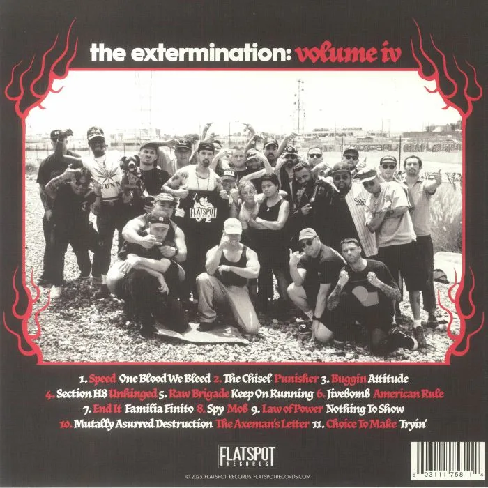 Back cover — VARIOUS — The Extermination Compilation: Volume IV