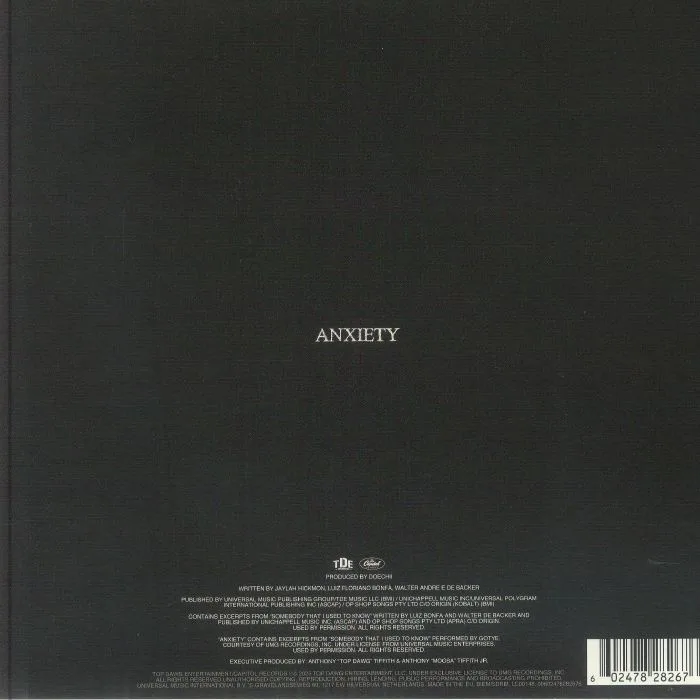 Back cover — DOECHII — Anxiety