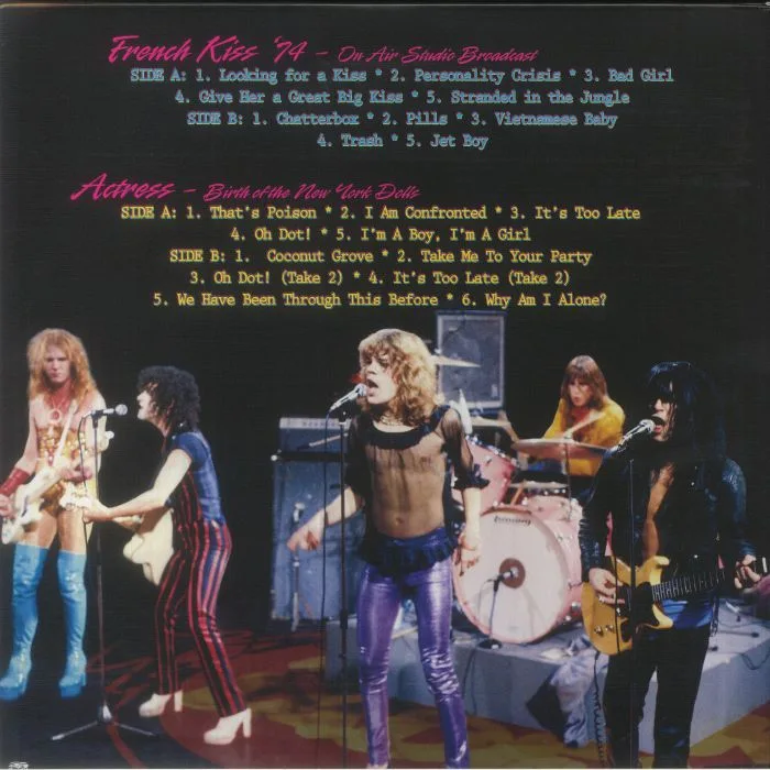 Back cover — NEW YORK DOLLS — French Kiss 74 / Actress: Birth Of New York Dolls