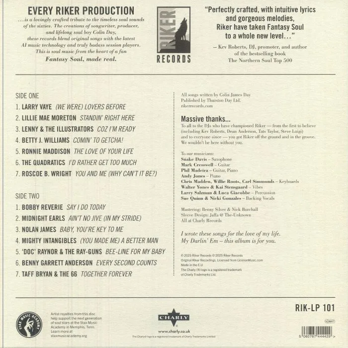 Back cover — VARIOUS — Riker Up!