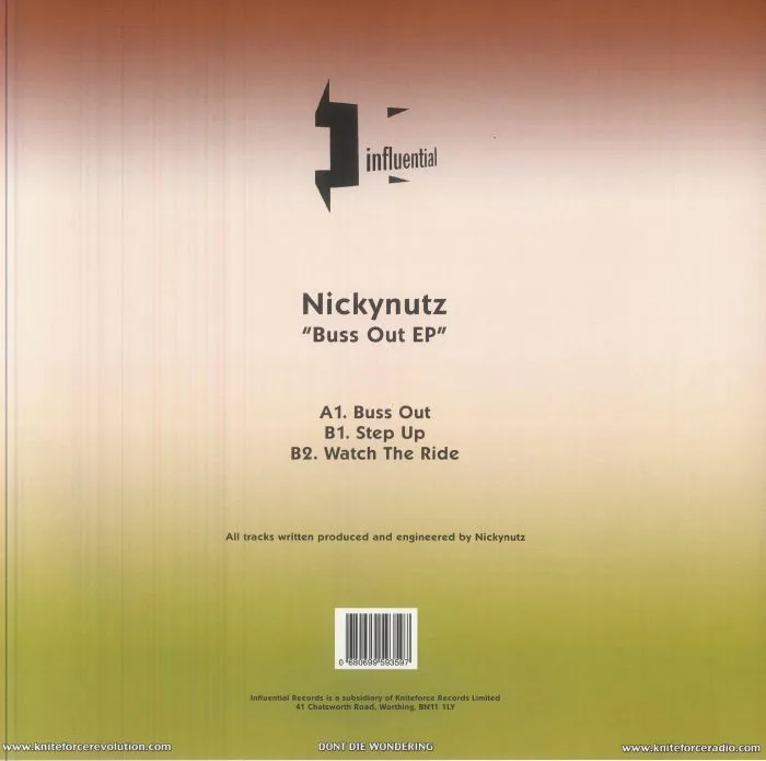 Back cover — NICKYNUTZ — Buss Out EP