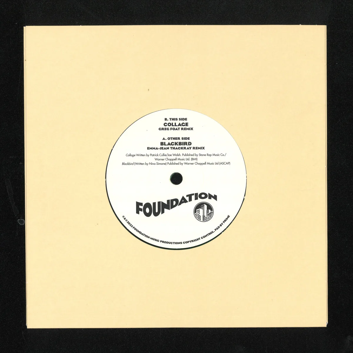 Back cover — Lady Blackbird — Remix Dubplate #002