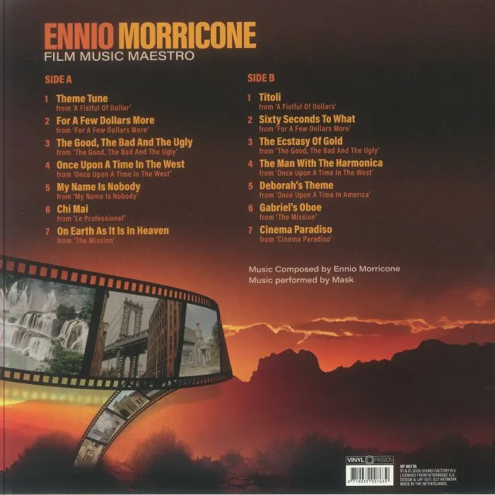 Обратная сторона обложки — Ennio MORRICONE / MASK — Film Music Maestro
