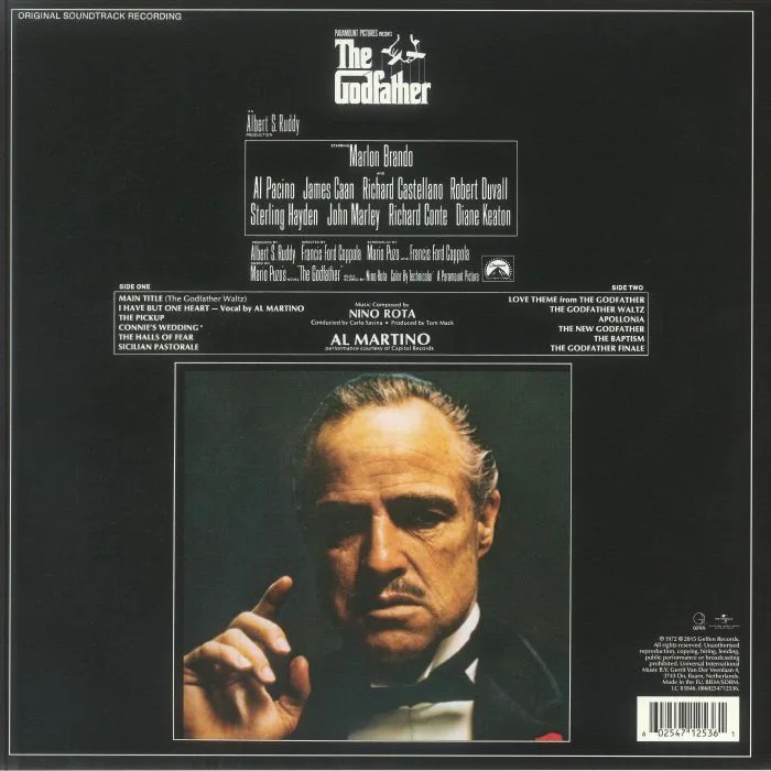 Обратная сторона обложки — Nino ROTA — The Godfather (Soundtrack)