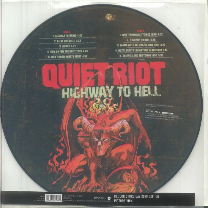 Back cover — QUIET RIOT — Highway To Hell