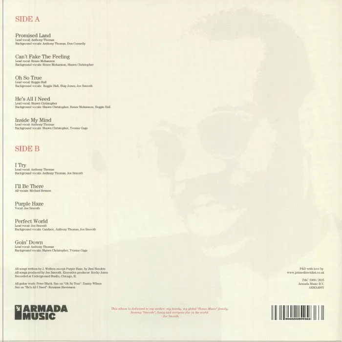 Back cover — Joe SMOOTH — Promised Land (Record Store Day RSD 2025)