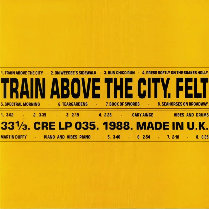 Лицевая сторона обложки — FELT — Train Above The City (remastered)
