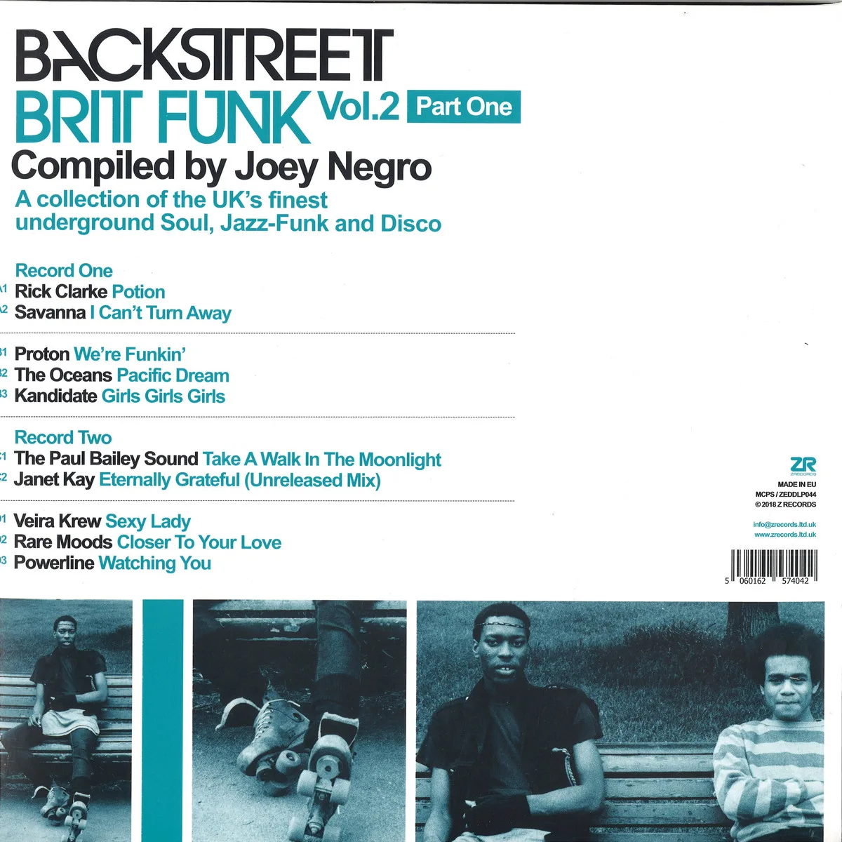 Back cover — Various — Backstreet Brit Funk Vol.2 compiled by Joey Negro - Part A