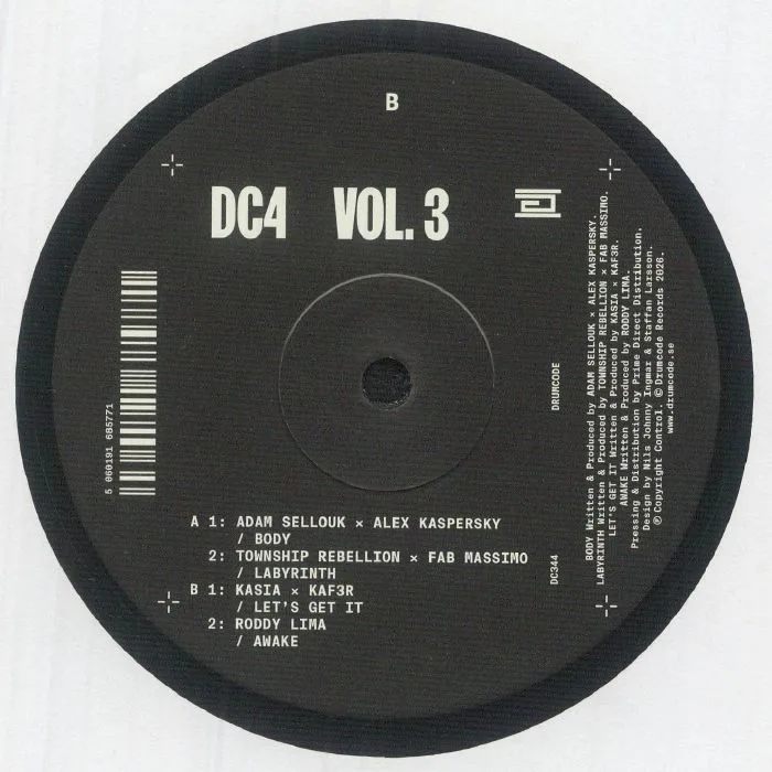 Back cover — Adam SELLOUK / ALEX KASPERSKY / TOWNSHIP REBELLION / FAB MASSIMO / KASIA / KAF3R / RODDY LIMA — DC4 Vol 3