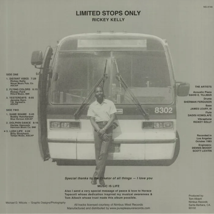 Обратная сторона обложки — Rickey KELLY — Limited Stops Only (remastered)