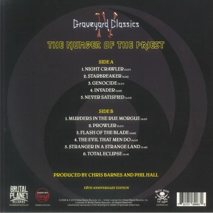 Обратная сторона обложки — SIX FEET UNDER — Graveyard Classics IV: The Number Of The Priest (reissue)