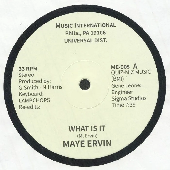 Back cover — May ERVIN — What Is It (reissue)