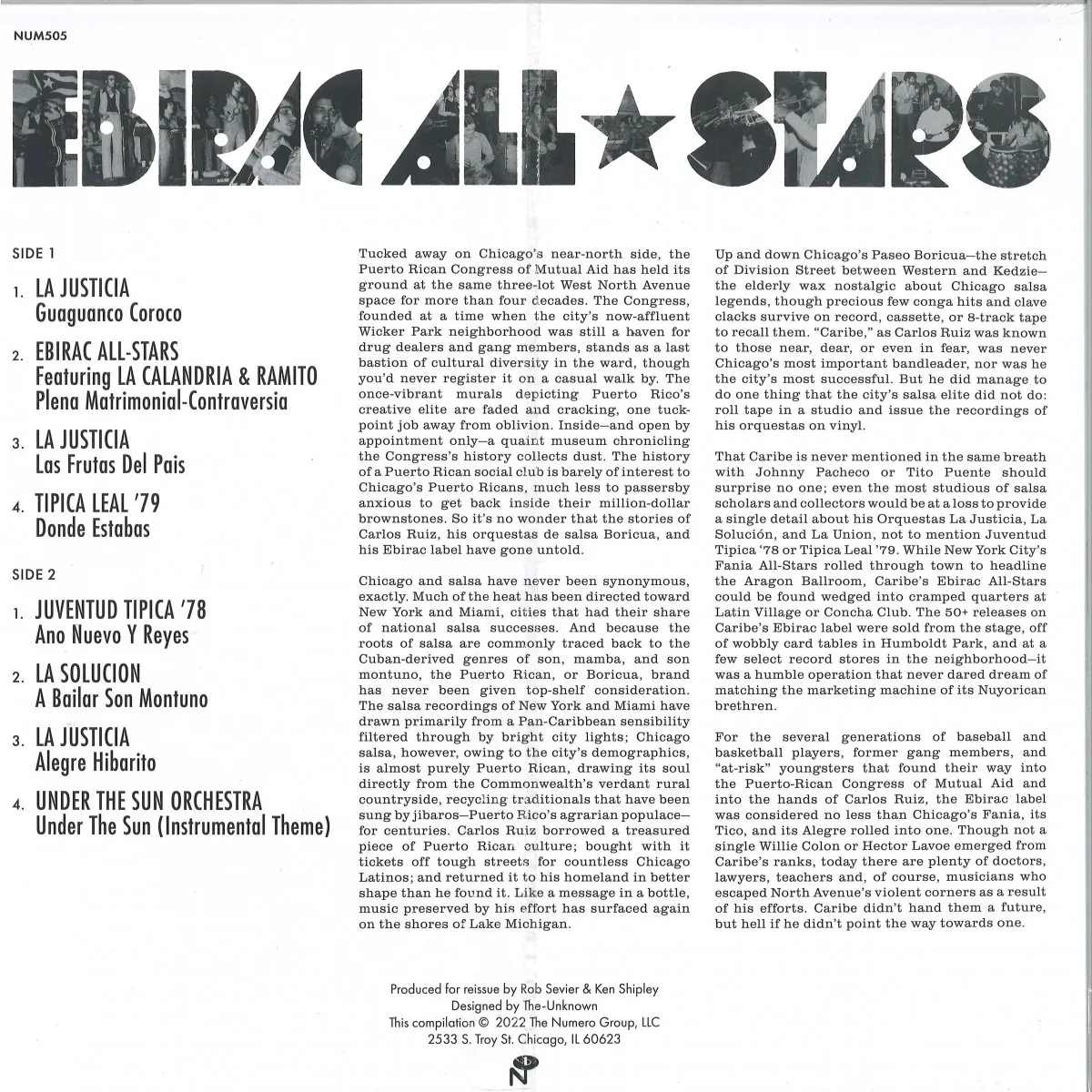 Обратная сторона обложки — Various — EBIRAC ALL-STARS