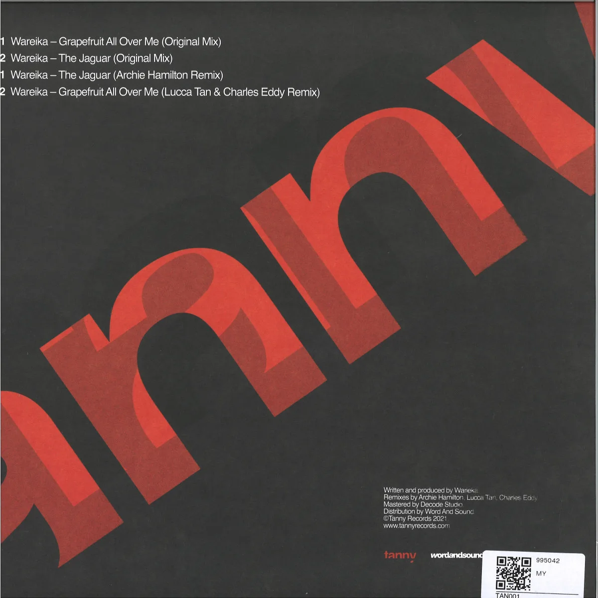 Back cover — Wareika — Grapefruit All Over Me EP