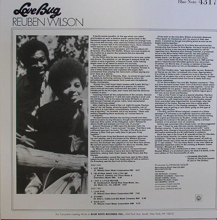 Back cover — Reuben WILSON — Love Bug
