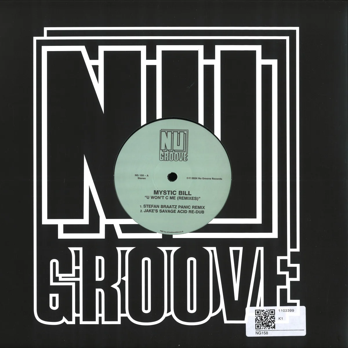 Обратная сторона обложки — Mystic Bill — U Won't C Me (Remixes)