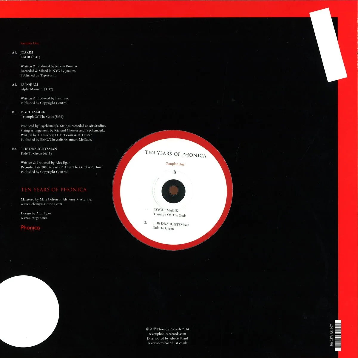 Back cover — Various — Ten Years Of Phonica - Sampler One